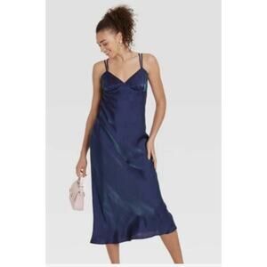 Wild Fable‎ Women's Size XXL Iridescent Maxi Slip Dress Blue New with Tags
